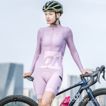 Jersey Bike Lengan Panjang Pasukan Pro Wanita